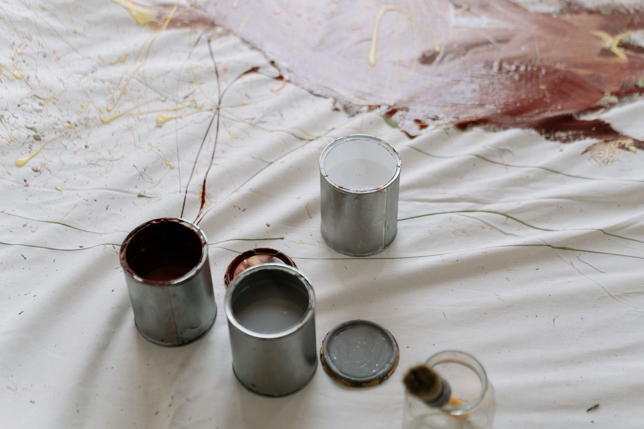 What the previous owner left behind: paint tins, manuals and a key that fits nothing